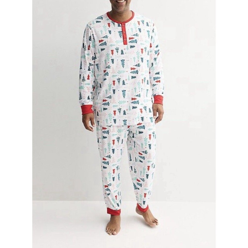 Jammies for Your Family Christmas 2pc Set Trees Unisex Fit Size 3XLT Men's NWT